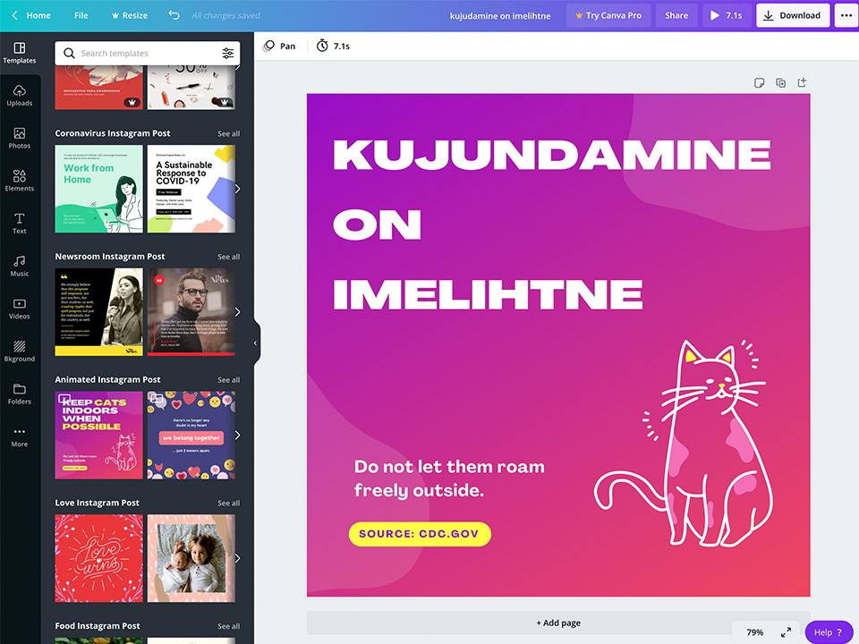 Canva abil kujundamine