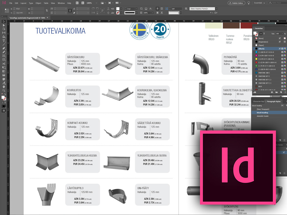 Töötamine suurte mahtudega – Adobe InDesign meistriklass