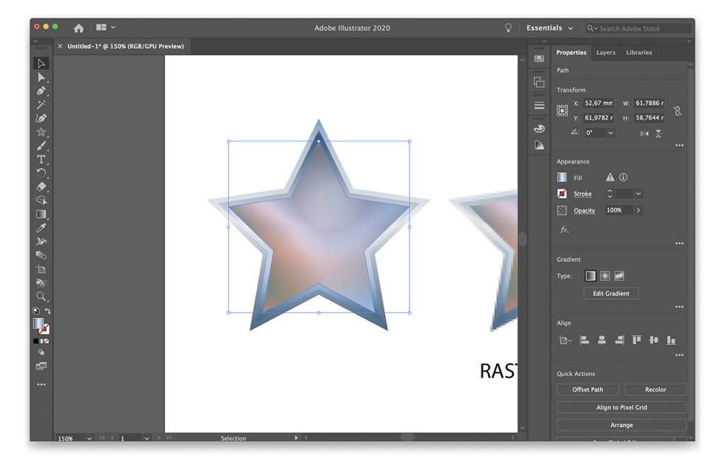 Vektorgraafika töötlus Adobe Illustratoris